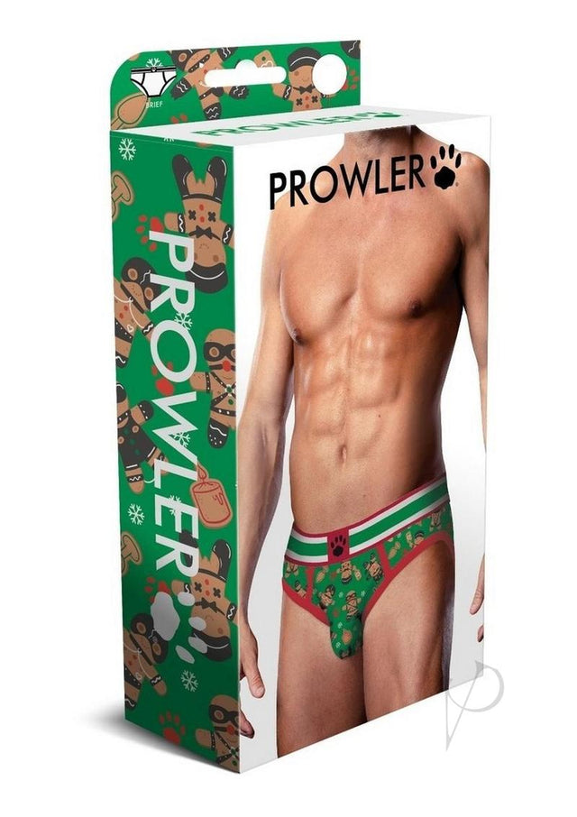 Prowler Gingerbread Brief - Small - Green/Red