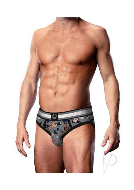 Prowler Nutcracker Brief - Large - Grey/Black