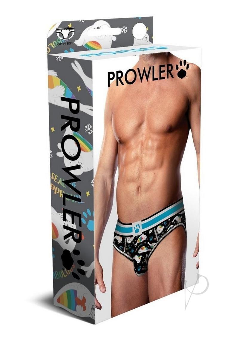 Prowler Seals Open Brief - Small - Black/Rainbows