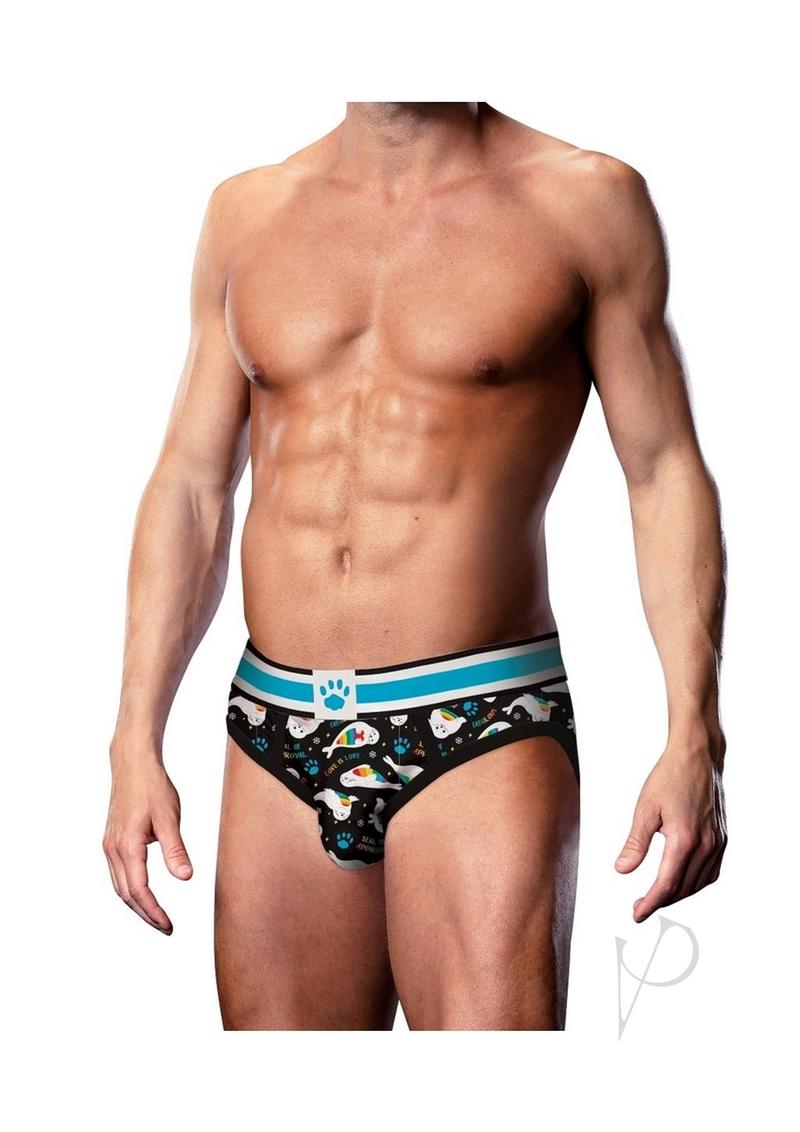 Prowler Seals Brief - Small - Black/Rainbows