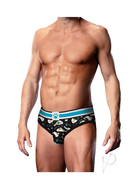 Prowler Seals Brief - Medium - Black/Rainbows