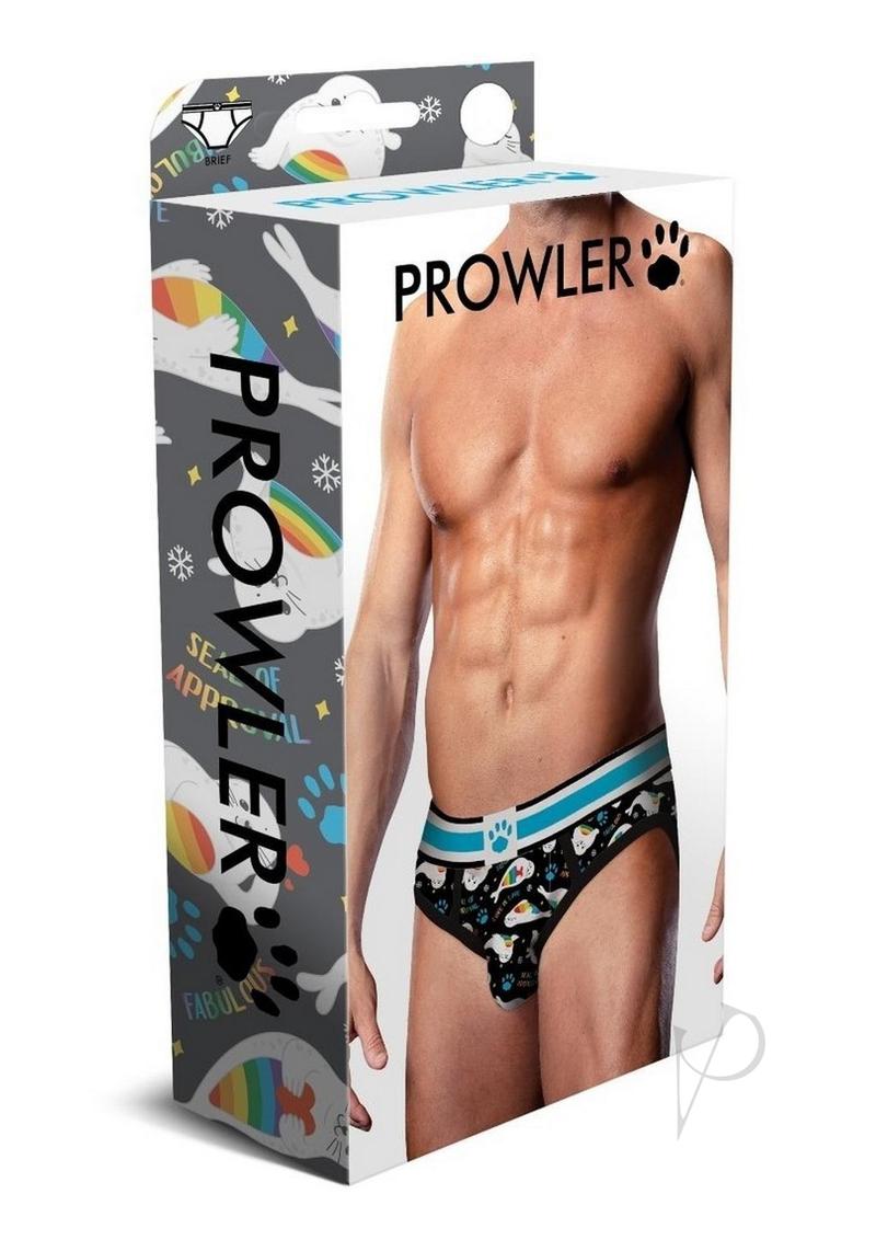 Prowler Seals Brief - Large - Black/Rainbows