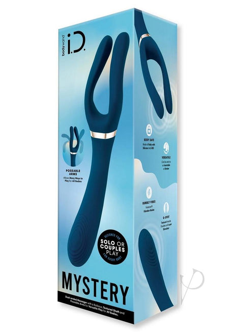 Bodywand ID Mystery Rechargeable Silicone Double End Vibrator - Blue