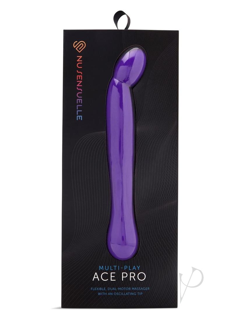 Nu Sensuelle Ace Pro Prostate and G-Spot Rechargeable Silicone Vibrator - Purple