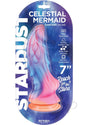 Stardust Cestial Mermaid Silicone Dildo with Suction Cup 7in - Multicolor