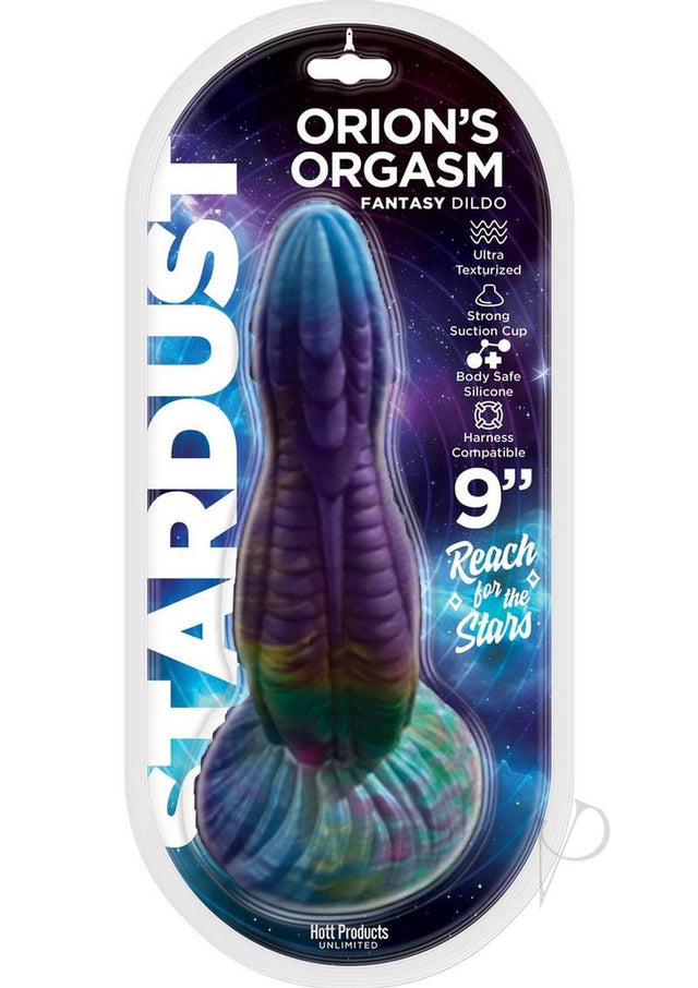 Stardust Orion's Orgasm Silicone Dildo with Suction Cup 9in - Multicolor