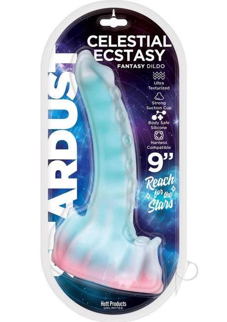 Stardust Celestial Ecstasy Silicone Dildo with Suction Cup 9in - Multicolor