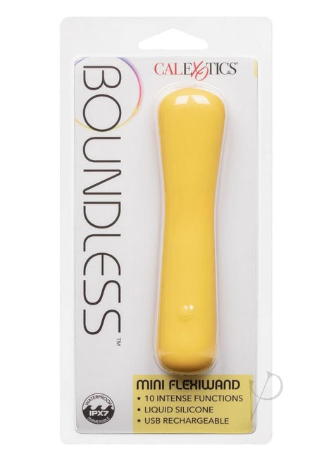 Boundless Mini FlexWand Bendable Rechargeable Silicone Massager - Yellow