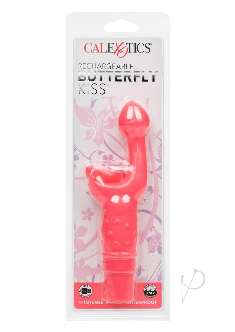 Rechargeable Butterfly Kiss G-Spot Rabbit Vibrator - Pink