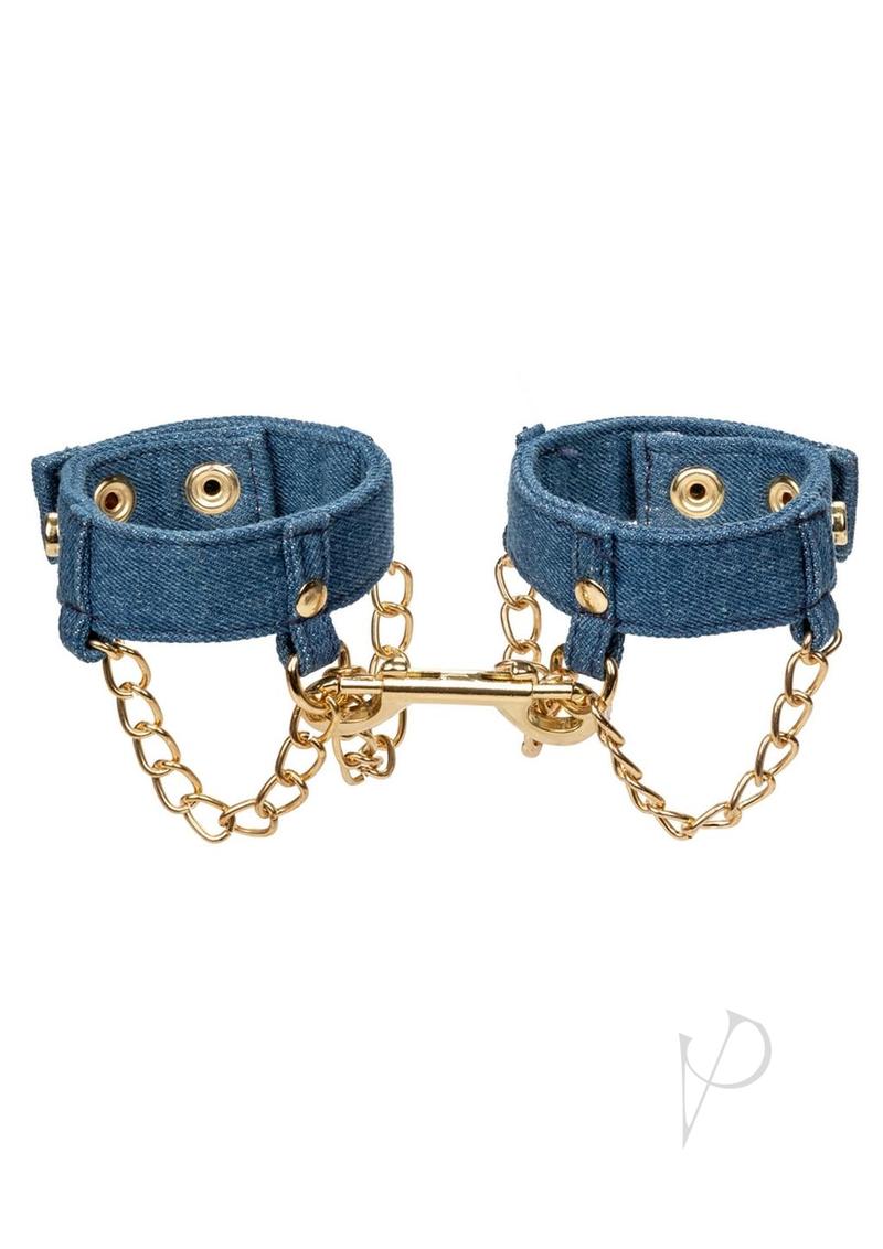 Ride `em Premium Denim Collection Wrist Cuffs - Blue