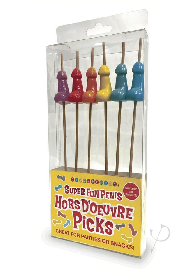 Candyprints Super Fun Penis Hor D' Oeuvre's Picks (6 per Set)