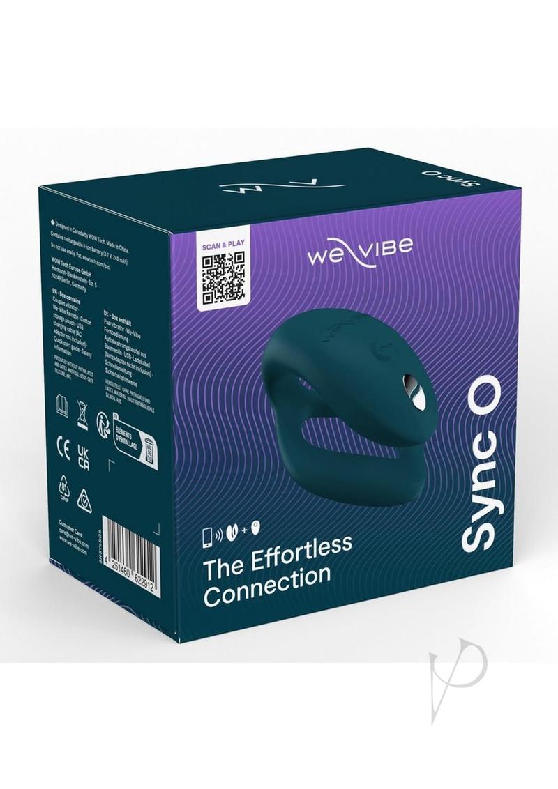 We-Vibe Sync O Rechargeable Silicone Couples Vibrator with Remote Control - Velvet Green