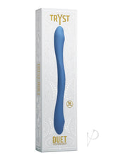 Tryst Duet Rechargeable Silicone Double End Vibrator with Remote Control - Blue