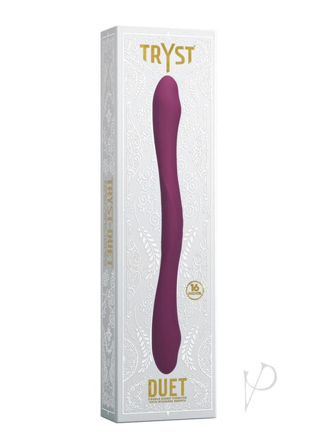 Tryst Duet Rechargeable Silicone Double End Vibrator with Remote Control - Pink