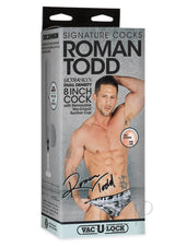 Signature Cocks Ultraskyn Roman Todd Dildo with Removable Suction Cup 8in - Vanilla