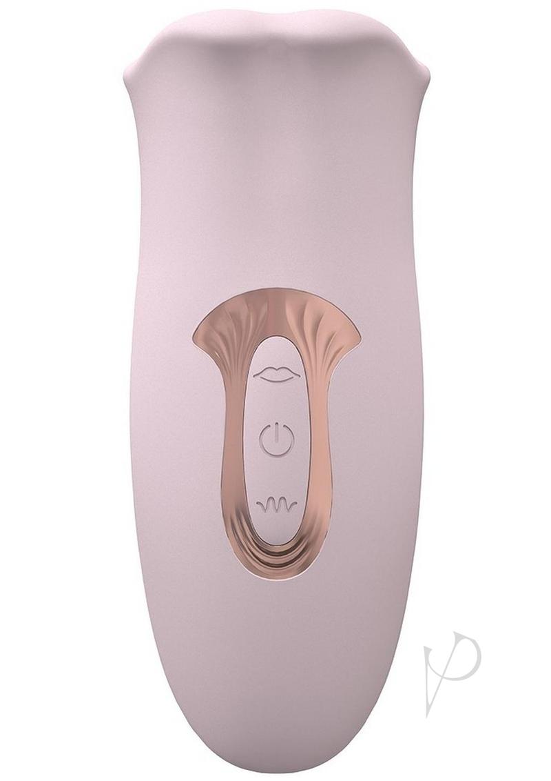 LoveLine Kiss 10 Speed Silicone Rechargeable Suction and Vibrating Clitoral Vibrator  - Pink