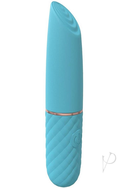 LoveLine Beso Silicone Rechargeable 10 Speed Mini Lipstick Vibrator - Blue