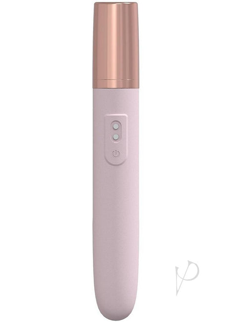 LoveLine The Traveler Rechargeable 10 Speed Travel Vibrator - Pink - Holds Lubricant