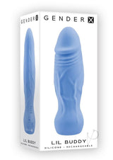 Gender X Lil Buddy Rechargeable Silicone Bullet - Blue