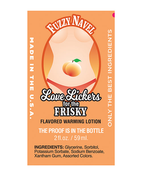 Love Lickers Peach Flavored Warming Massage Oil 2oz - Fuzzy Navel