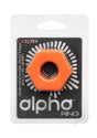 Alpha Liquid Silicone Prolong Sexagon Cock Ring - Orange