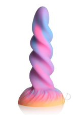 Creature Cocks Moon Rider Glow in the Dark Unicorn Silicone Dildo - Multicolor