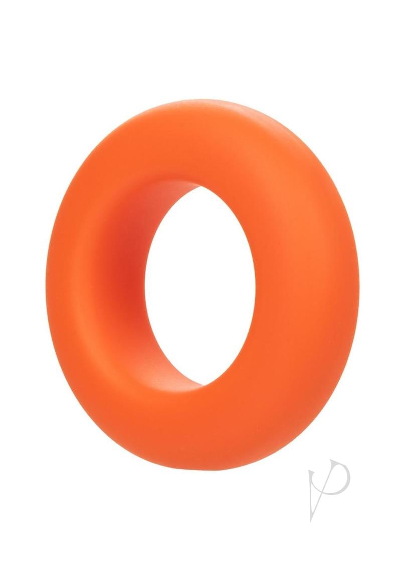 Alpha Liquid Silicone Prolong Cock Ring - Large - Orange