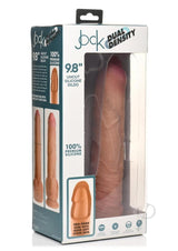 JOCK Dual Density Uncut Dildo with Balls 9.8in - Caramel