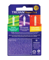 Trojan Pleasure Pack Lubricated Latex Textured Condoms Assorted 3-Pack