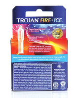 Trojan Condom Pleasures Fire and Ice Dual Action Lubricant 3 Pack