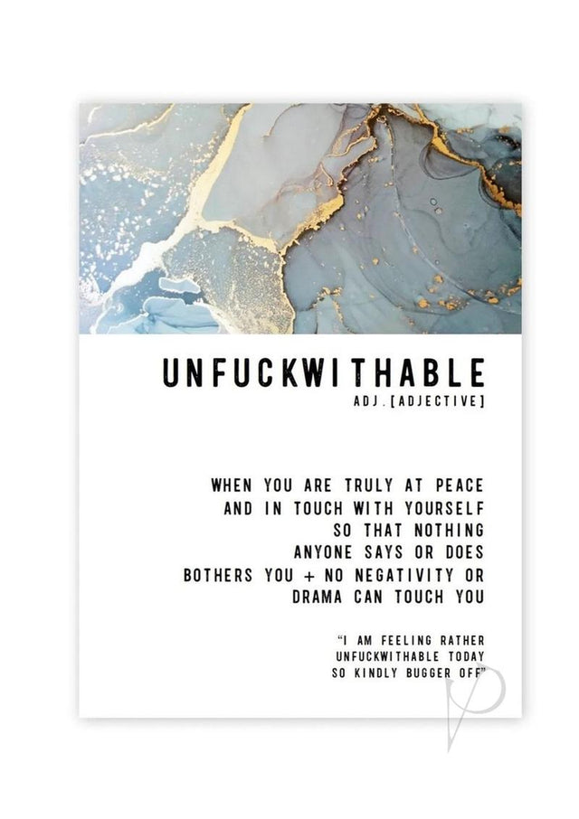Warm Human 	Unfuckwithable Greeting Card