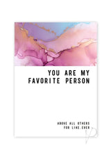 Warm Human 	Favorite Person Greeting Card