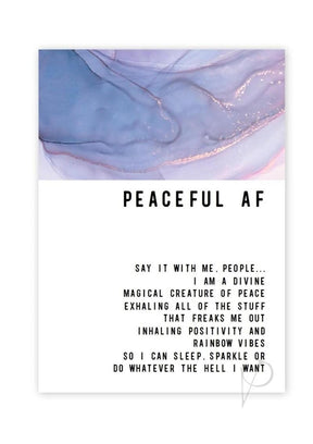 Warm Human 	Peaceful AF Greeting Card
