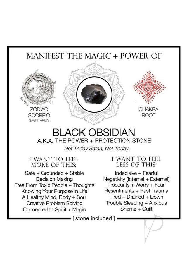 Warm Human Black Obsidian