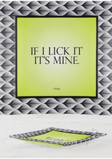 Warm Human If I Lick It It's Mine Trinket Tray 5X5