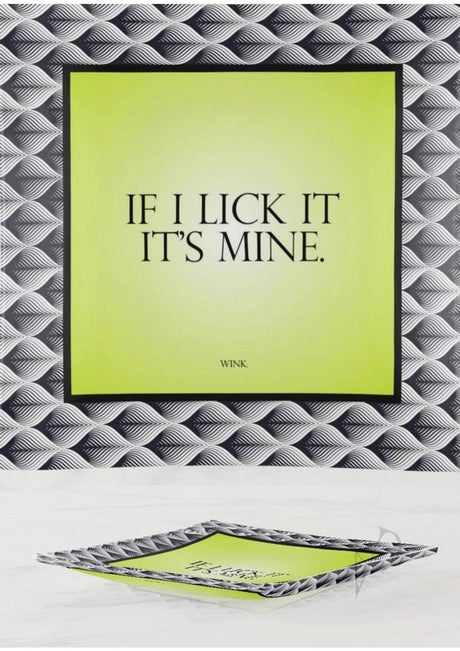 Warm Human If I Lick It It's Mine Trinket Tray 5X5
