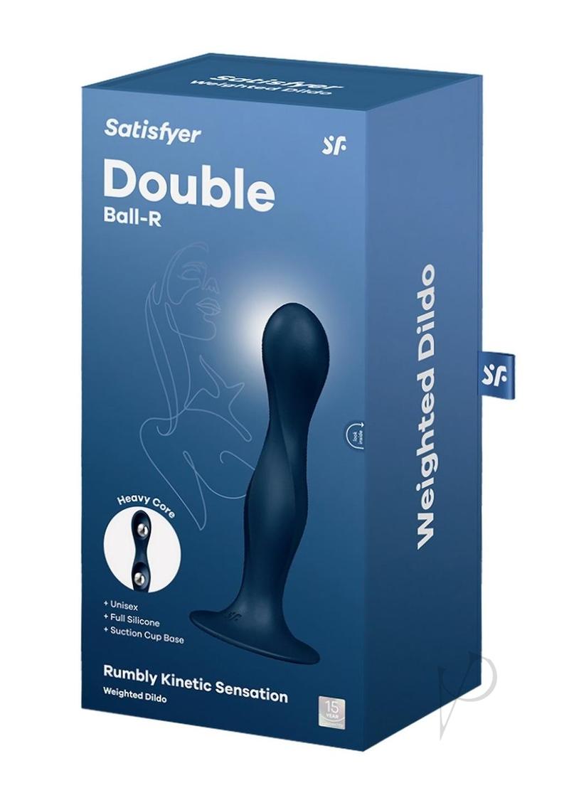 Satisfyer Double Ball-R Silicone Vibrating Balls - Dark Blue