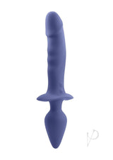 Gender X Dual Defender Rechargeable Silicone Dual Vibrator/Probe with Remote Control - Purple