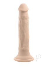 In Thrust We Trust Rechargeable Silicone Dildo with Remote Control - Vanilla