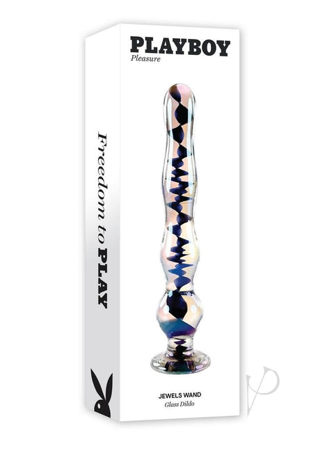 Playboy Jewels Wand Glass Probe - Clear/Black