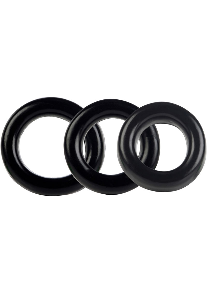 COLT 3 Ring Set Cock Rings - Black