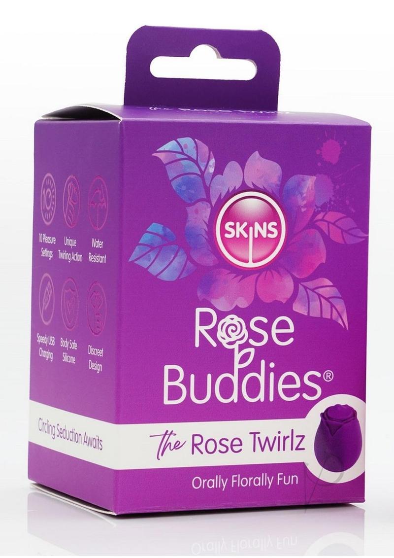 Skins Rose Buddies Rose Twirlz Rechargeable Silicone Clitoral Vibrator - Purple