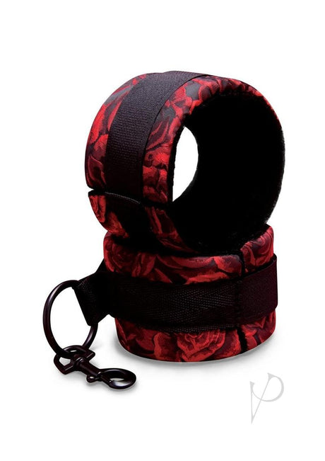 Secret Kisses Rosegasm Cuffs with Satin Blindfold - Red/Black