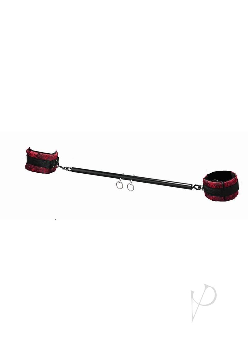 Secret Kisses Rosegasm Spreader Bar Set with Ankle Cuffs and Blindfold - Red/Black