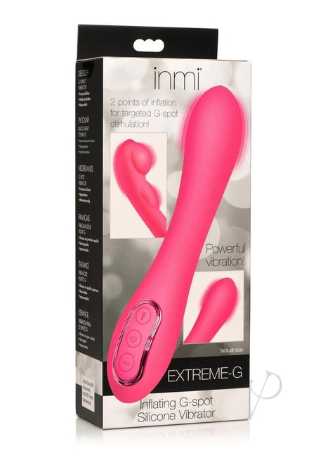 Inmi Extreme-G Inflating G-Spot Rechargeable Silicone Vibrator - Pink