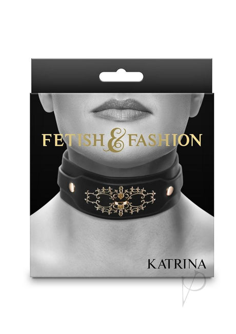 Fetish and Fashion Katrina Collar - Black/Gold