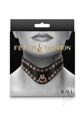 Fetish and Fashion Kali Collar - Black/Gold