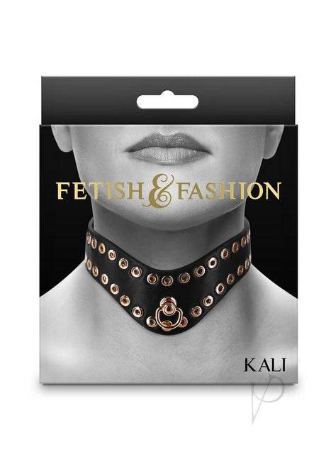 Fetish and Fashion Kali Collar - Black/Gold