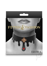 Fetish and Fashion Elvira Collar - Black/Gold