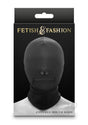 Fetish and Fashion Zippered Mouth Hood - Black